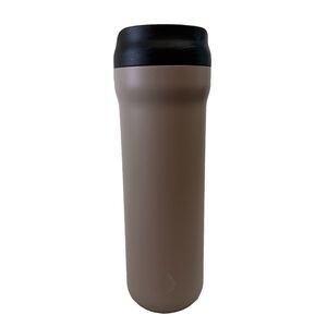 TAL 16oz Java Taupe Tan Handleless Insulated Stainless Coffee Travel Mug EUC